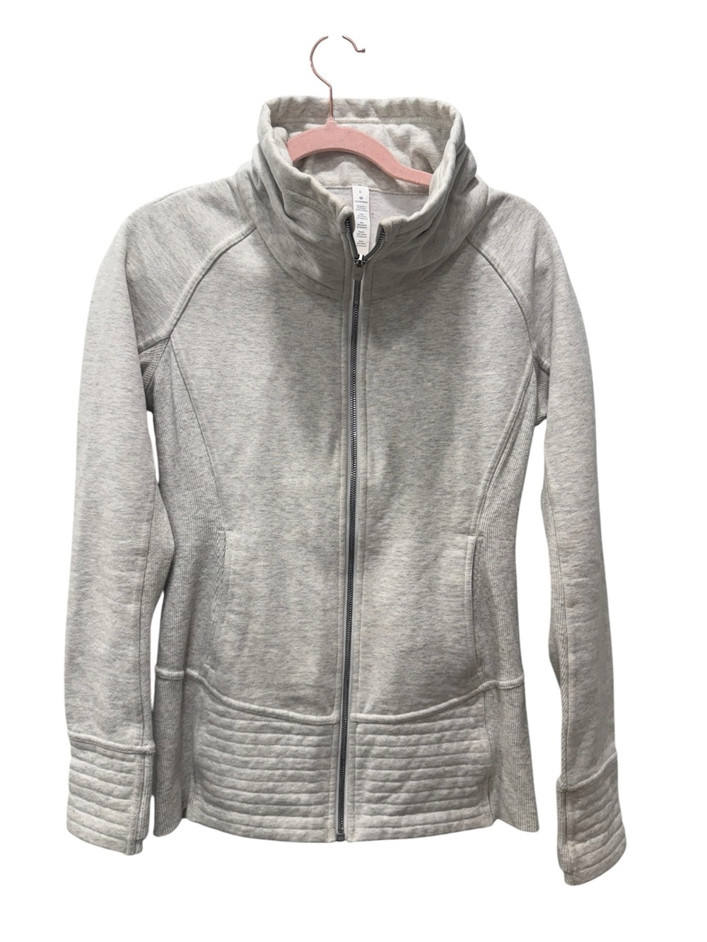 Lululemon Light Gray Zip-Front Active Jacket